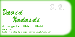 david nadasdi business card